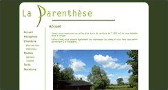 Desktop Screenshot of gite-la-parenthese.fr